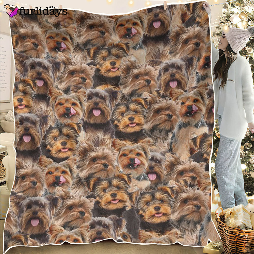 Dog Blanket Dog Face Blanket Dog Throw Blanket Yorkshire Terrier Blanket Furlidays 1