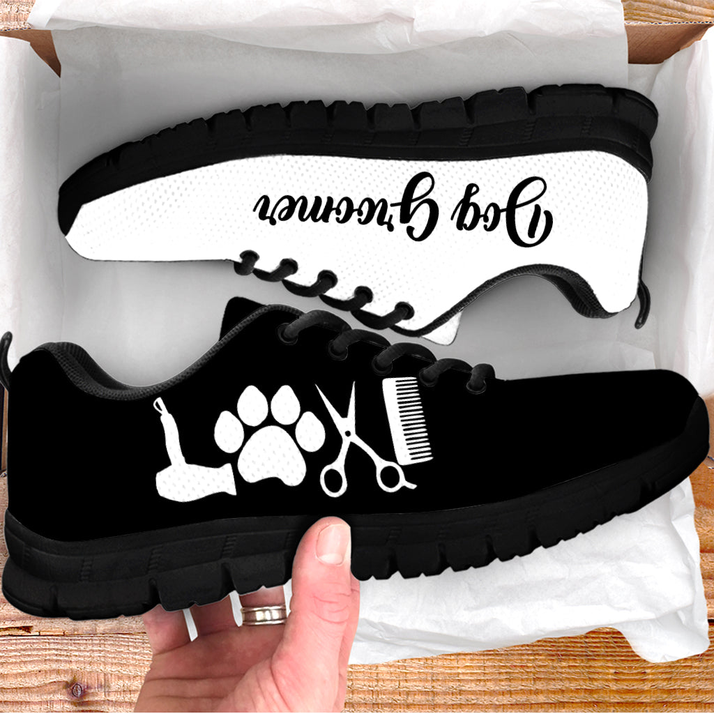 Dog Groomer Shoes Love Black White Sneaker Walking Shoes Best Shoes For Dog Lover Best Gift For Dog Mom 3