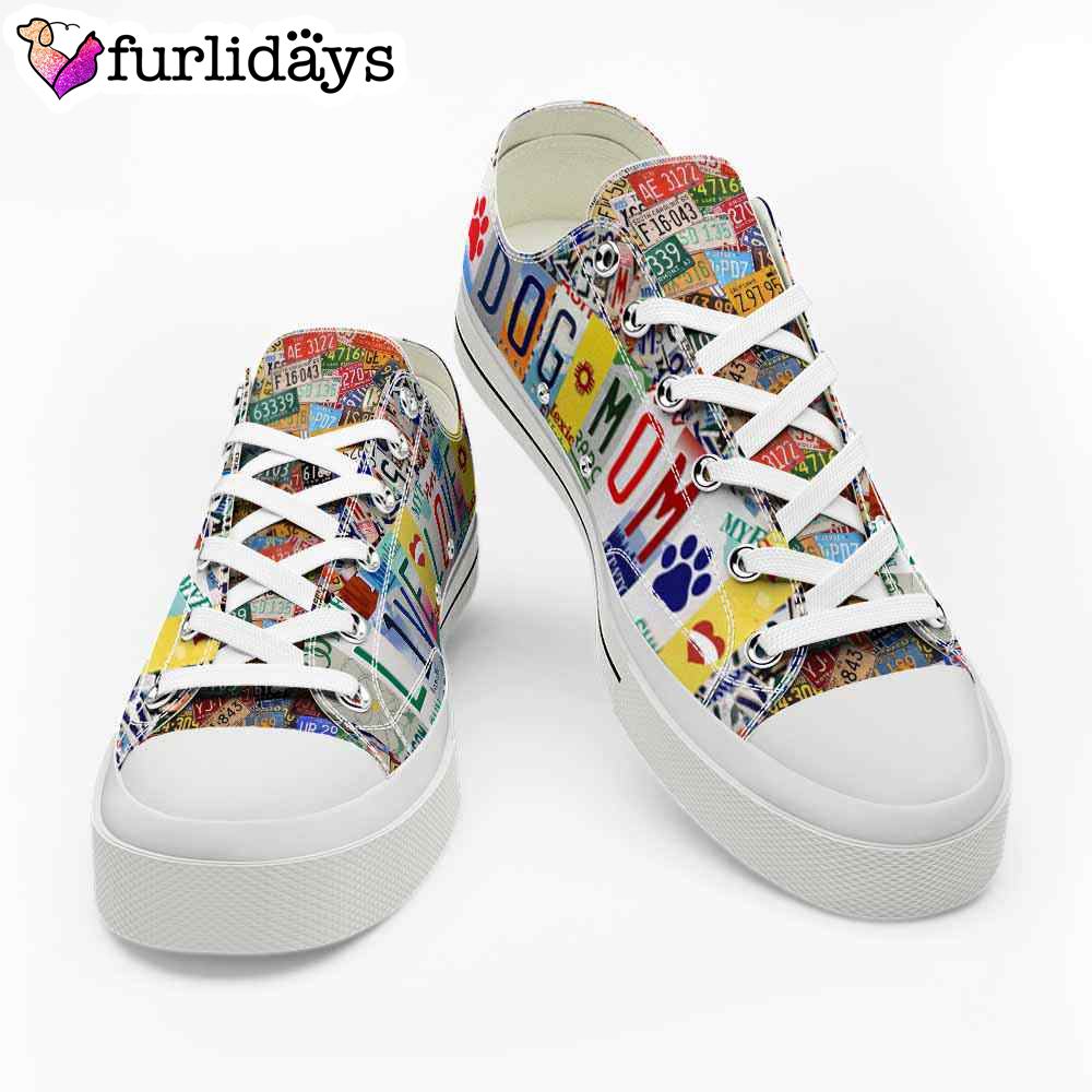 Dog Live Love Bark License Plate Low Top Shoes 3