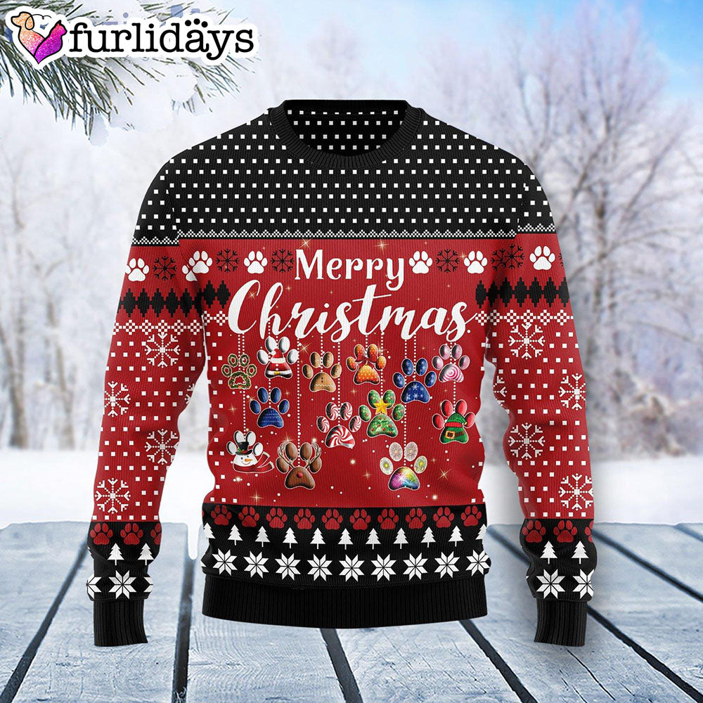 Dog Merry Christmas Dog Paw Ugly Christmas Sweater Gifts For Dog Lovers 1 Dog Merry Christmas Dog Paw Ugly Christmas Sweater Gifts For Dog Lovers 1