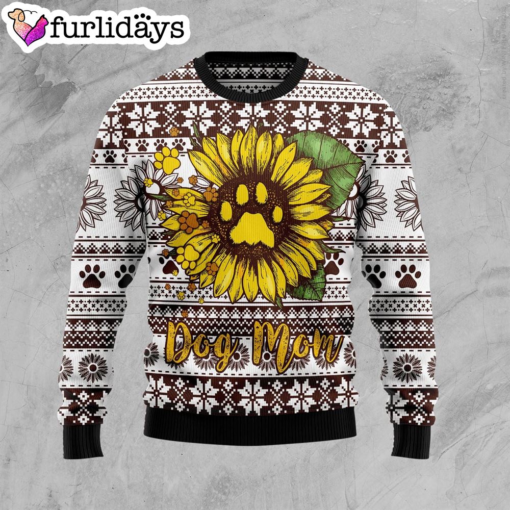Dog Mom Sunflower Ugly Christmas Sweater Xmas Gifts For Dog Lovers Gift For Christmas 1 Dog Mom Sunflower Ugly Christmas Sweater Xmas Gifts For Dog Lovers Gift For Christmas 1
