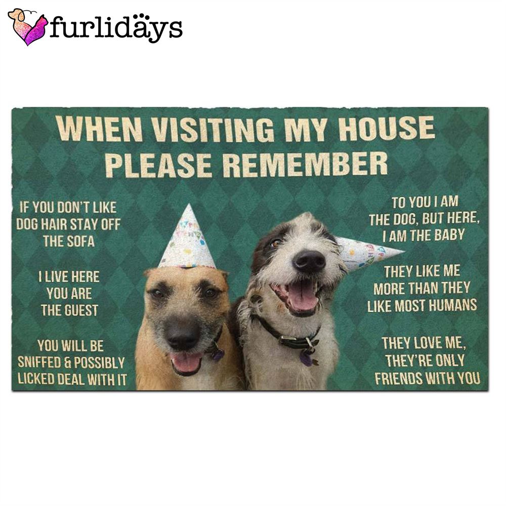 Dog s Rules Doormat Dog Memorial Giftr Christmas Gift For Pet Lovers 2