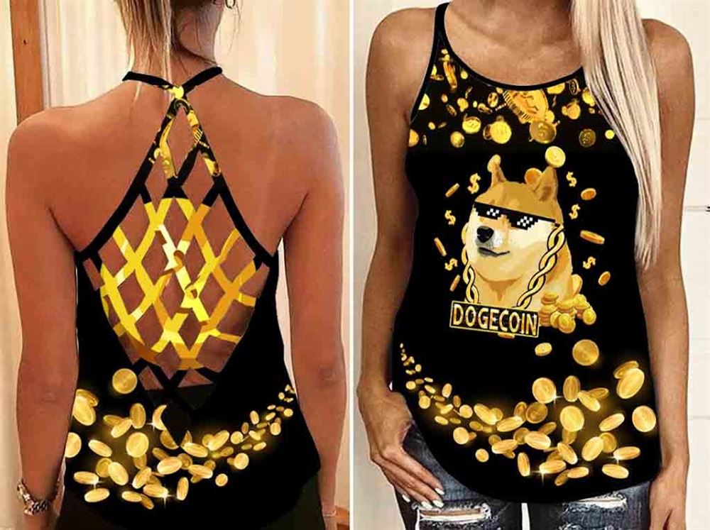 Dogecoin Criss Cross Open Back Tank Top Workout Shirts Gift For Dog Lovers 1 o01res Dogecoin Criss Cross Open Back Tank Top Workout Shirts Gift For Dog Lovers 1 o01res