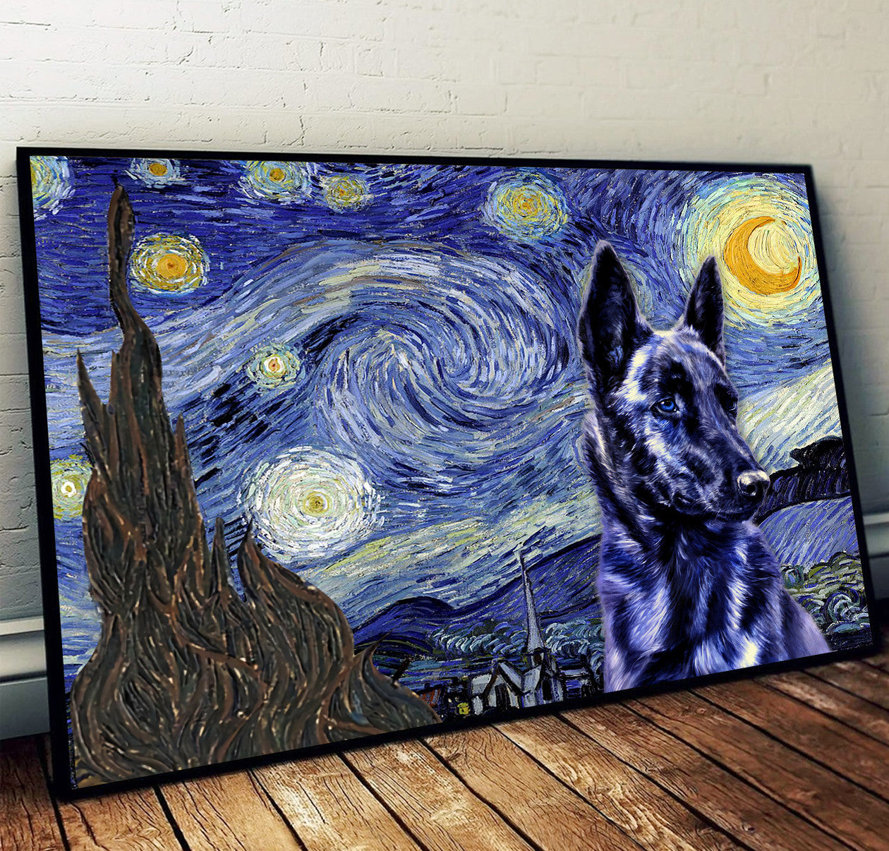 Dutch Shepherd Poster Matte Canvas Dog Wall Art Prints Painting On Canvas 1