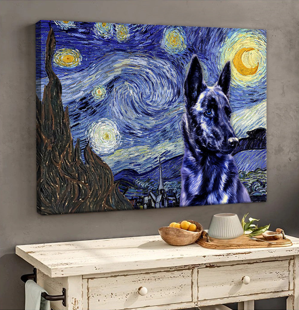 Dutch Shepherd Poster Matte Canvas Dog Wall Art Prints Painting On Canvas 2