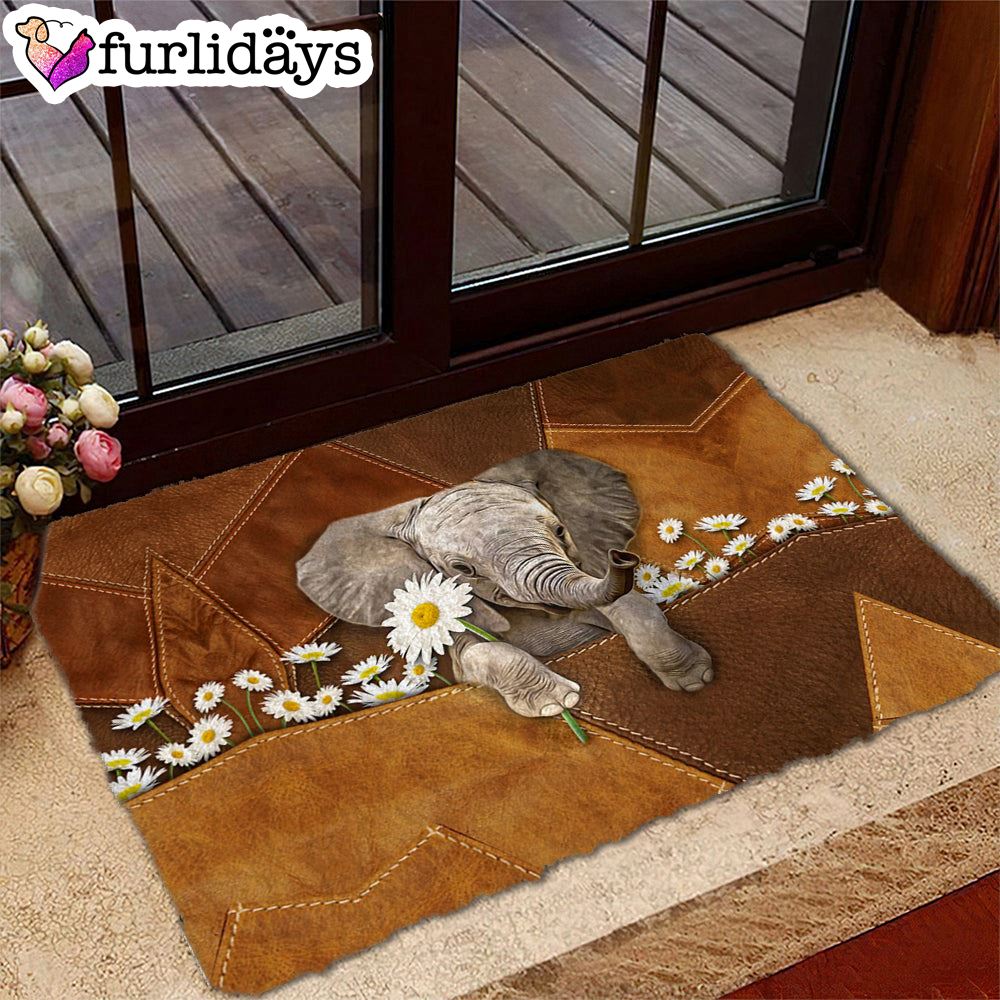 Elephant Holding Daisy Doormat Pet Welcome Mats Unique Gifts Doormat 2 Elephant Holding Daisy Doormat Pet Welcome Mats Unique Gifts Doormat 2