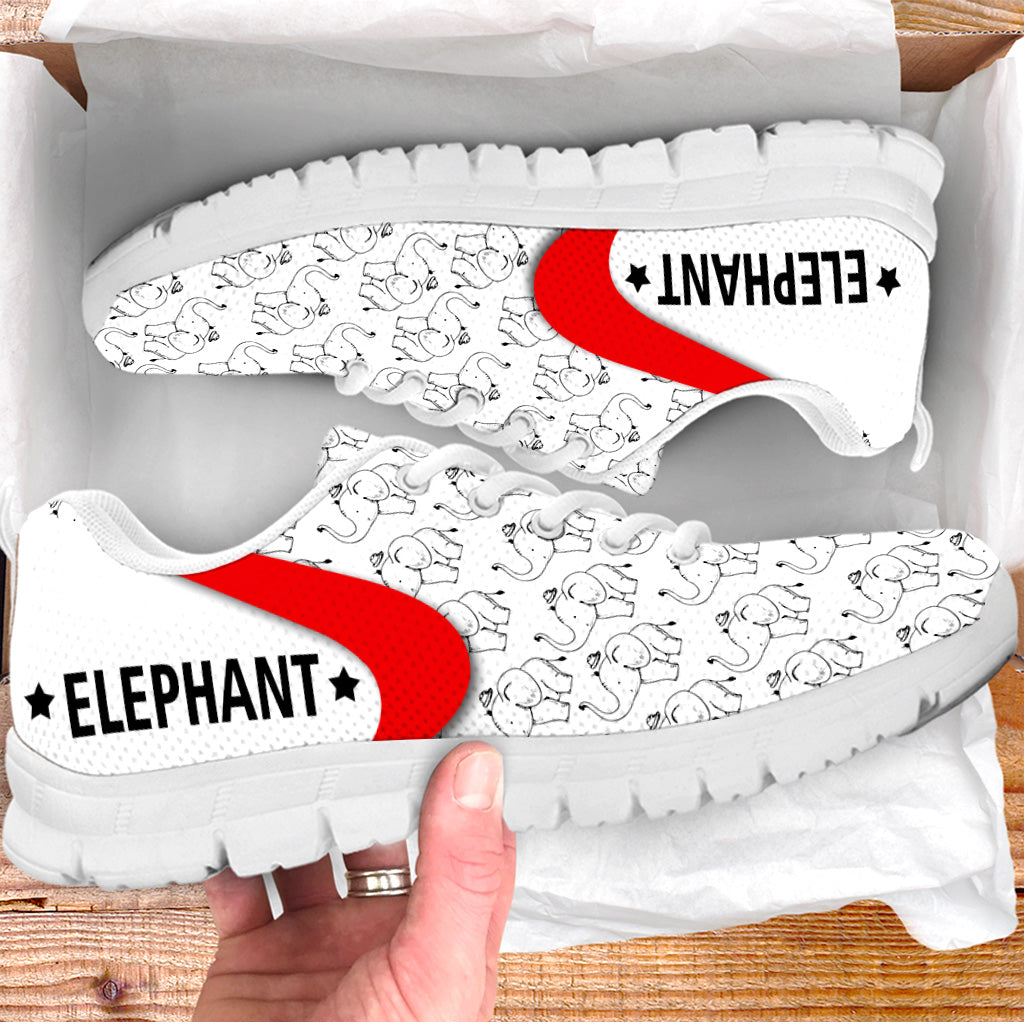 Elephant Shoes Red Pattern Sneaker Tennis Walking Shoes Best Gift For Men And Women 1 Elephant Shoes Red Pattern Sneaker Tennis Walking Shoes Best Gift For Men And Women 1