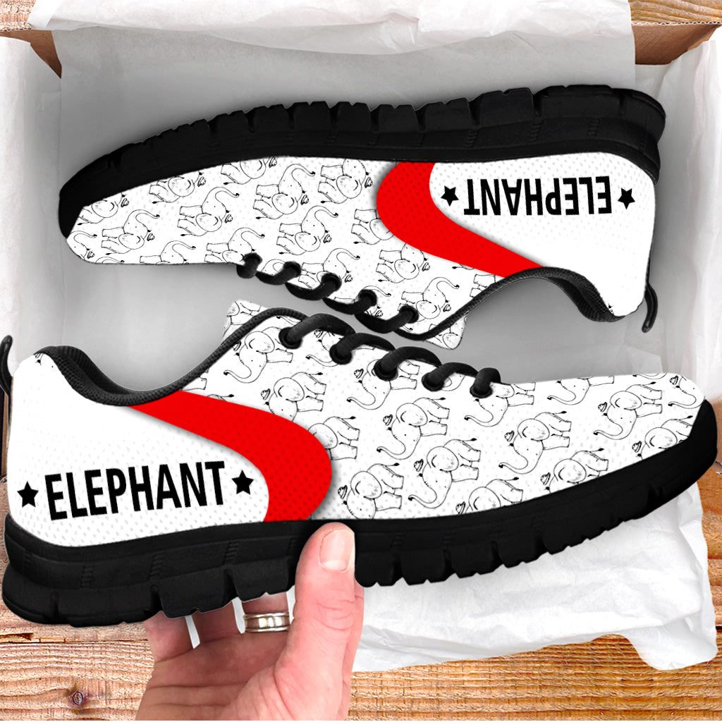 Elephant Shoes Red Pattern Sneaker Tennis Walking Shoes Best Gift For Men And Women 3 Elephant Shoes Red Pattern Sneaker Tennis Walking Shoes Best Gift For Men And Women 3