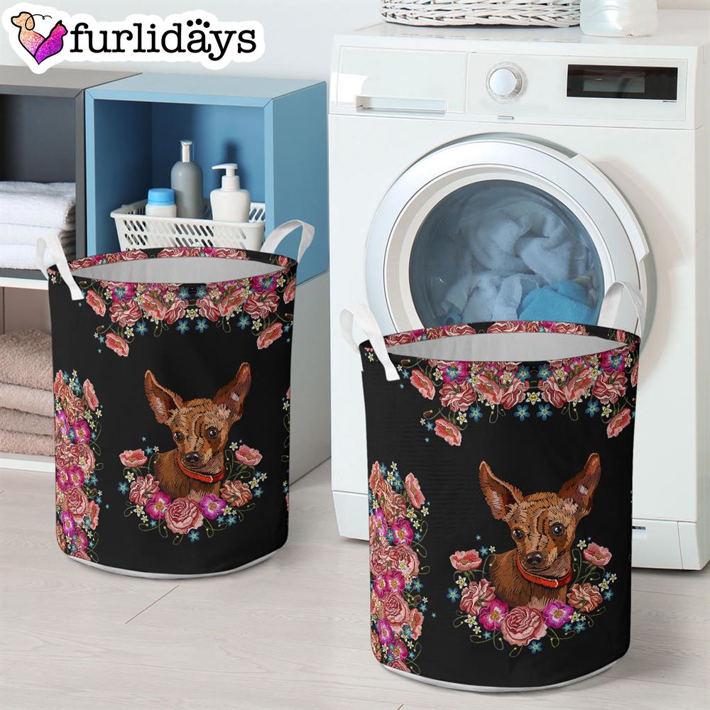Embroidery Chihuahua Laundry Basket Dog Laundry Basket Christmas Gift For Her Home Decor 4 Embroidery Chihuahua Laundry Basket Dog Laundry Basket Christmas Gift For Her Home Decor 4
