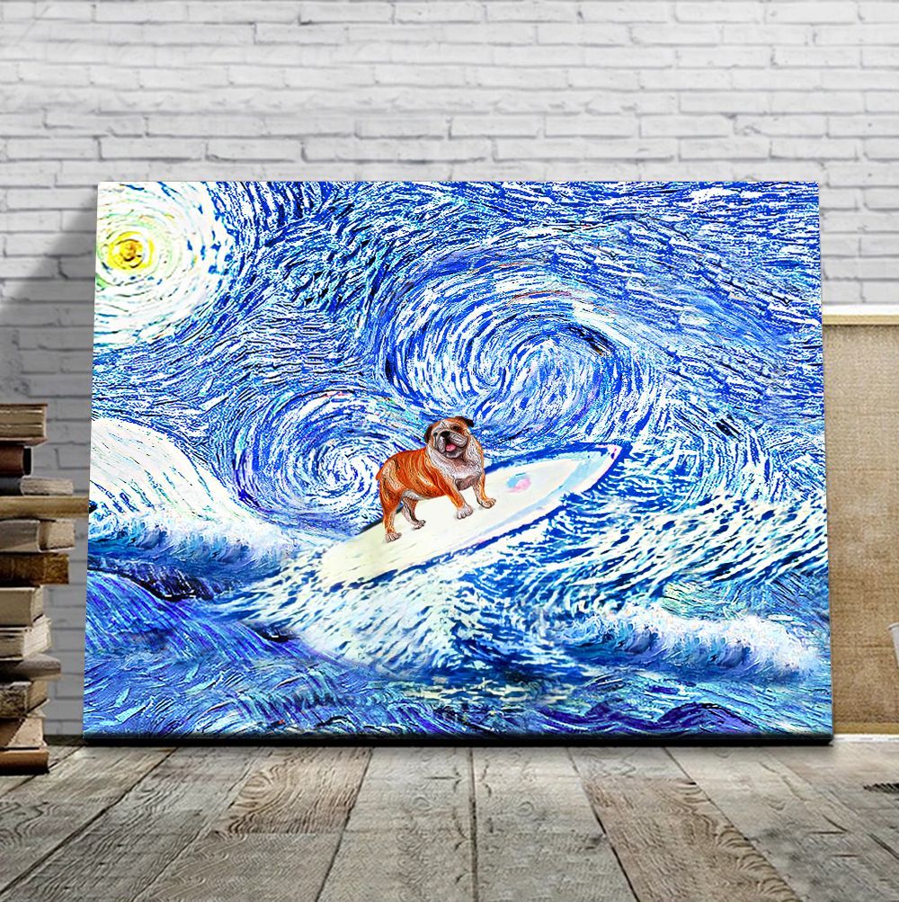 English Bulldog Matte Canvas Dog Wall Art Poster To Print Housewarming Gifts 4 English Bulldog Matte Canvas Dog Wall Art Poster To Print Housewarming Gifts 4