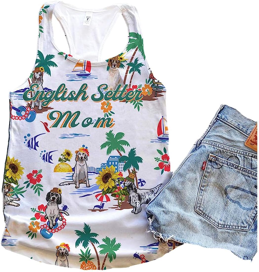 English Setter Dog Mom Beach Tank Top Summer Casual Tank Tops For Women Gift For Young Adults 1 abzzzk English Setter Dog Mom Beach Tank Top Summer Casual Tank Tops For Women Gift For Young Adults 1 abzzzk