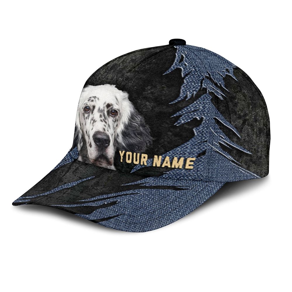English Setter Jean Background Custom Name Cap Classic Baseball Cap All Over Print Gift For Dog Lovers 3 iwfraz English Setter Jean Background Custom Name Cap Classic Baseball Cap All Over Print Gift For Dog Lovers 3 iwfraz