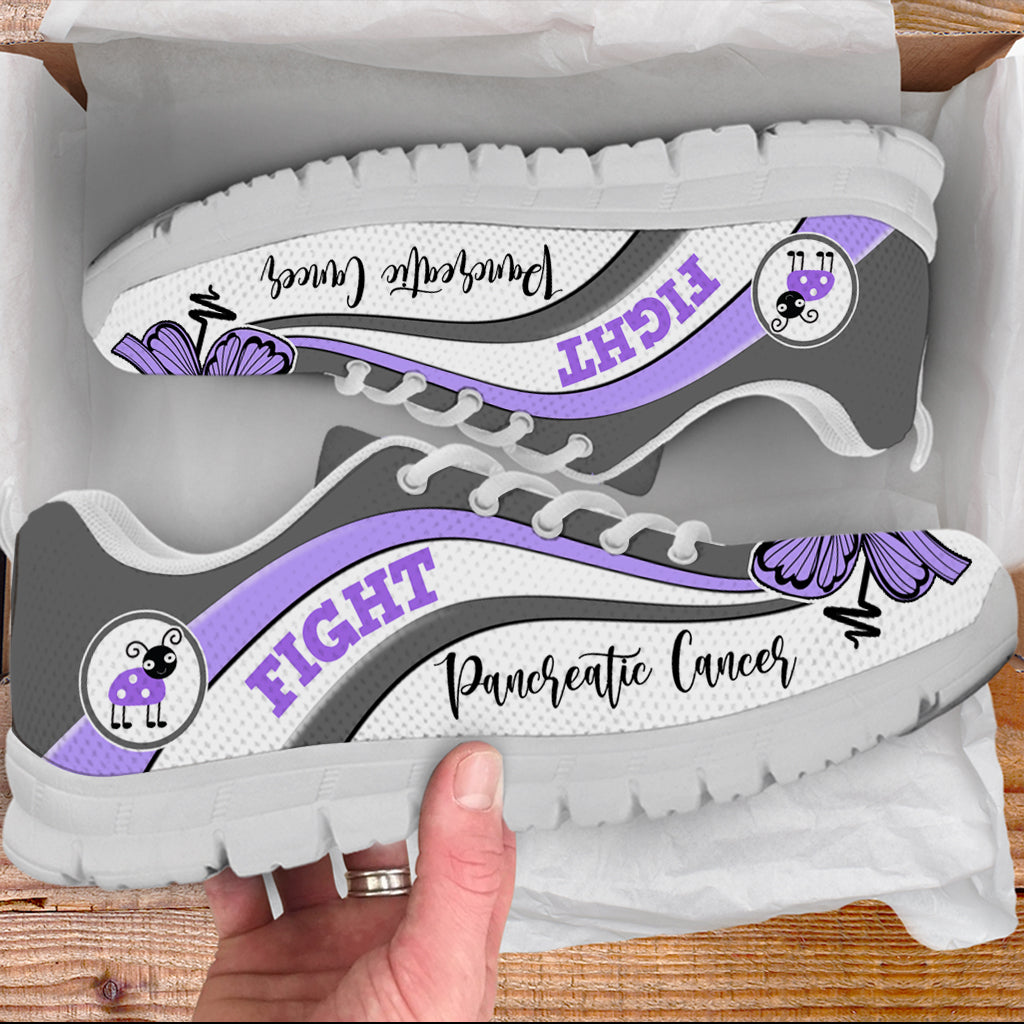 Fight Pancreatic Cancer Shoes Symbol Stripes Pattern Sneaker Walking Shoes Best Shoes For Men And Women 1 Fight Pancreatic Cancer Shoes Symbol Stripes Pattern Sneaker Walking Shoes Best Shoes For Men And Women 1