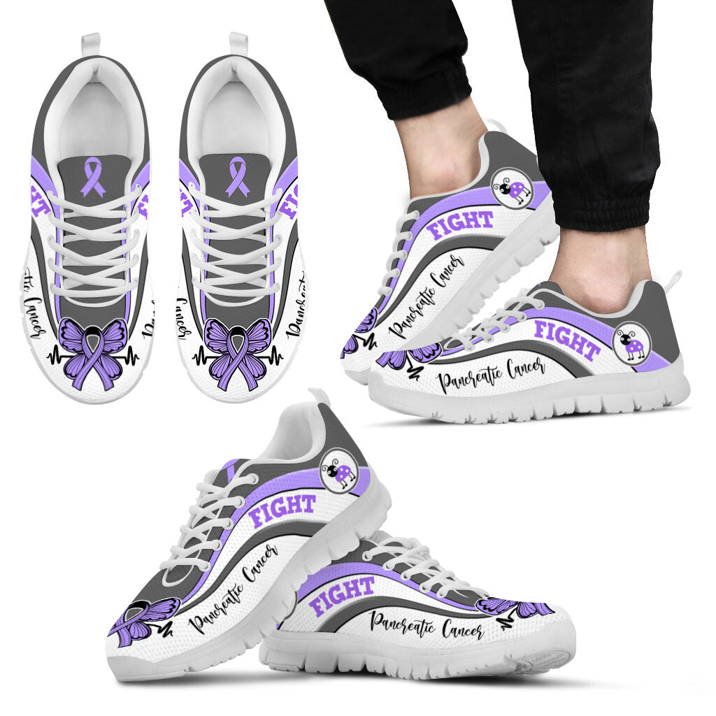 Fight Pancreatic Cancer Shoes Symbol Stripes Pattern Sneaker Walking Shoes Best Shoes For Men And Women 2 Fight Pancreatic Cancer Shoes Symbol Stripes Pattern Sneaker Walking Shoes Best Shoes For Men And Women 2