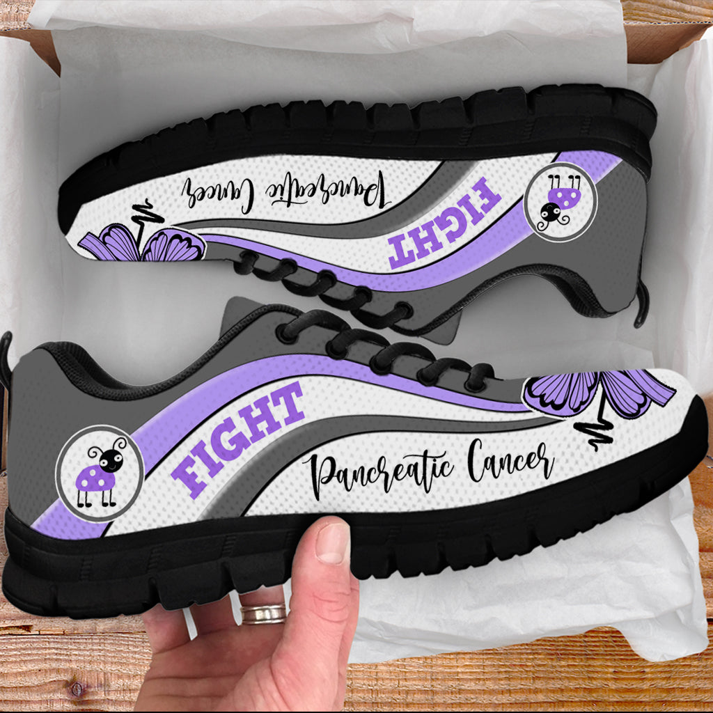 Fight Pancreatic Cancer Shoes Symbol Stripes Pattern Sneaker Walking Shoes Best Shoes For Men And Women 3 Fight Pancreatic Cancer Shoes Symbol Stripes Pattern Sneaker Walking Shoes Best Shoes For Men And Women 3