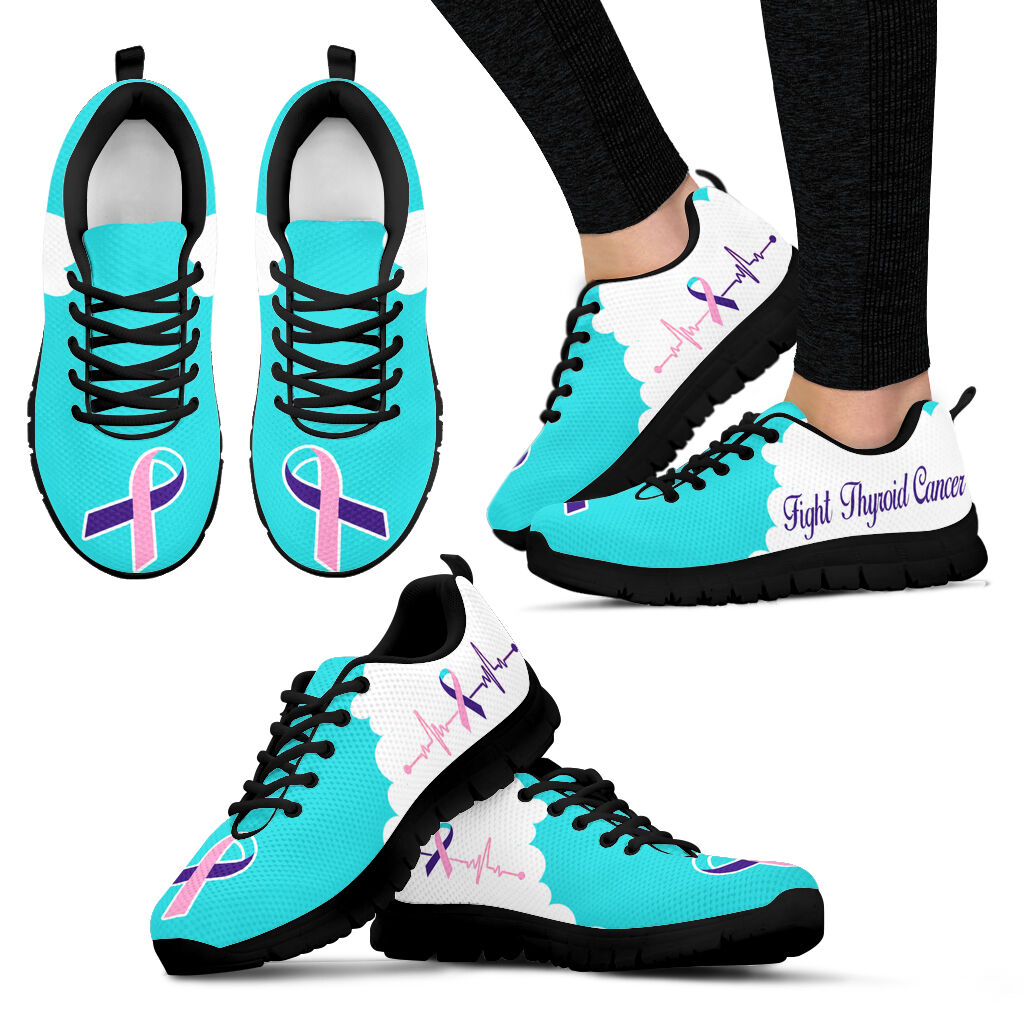 Fight Thyroid Cancer Shoes Cloudy Sneaker Walking Shoes Best Shoes For Men And Women Cancer Awareness Shoes 1 Fight Thyroid Cancer Shoes Cloudy Sneaker Walking Shoes Best Shoes For Men And Women Cancer Awareness Shoes 1