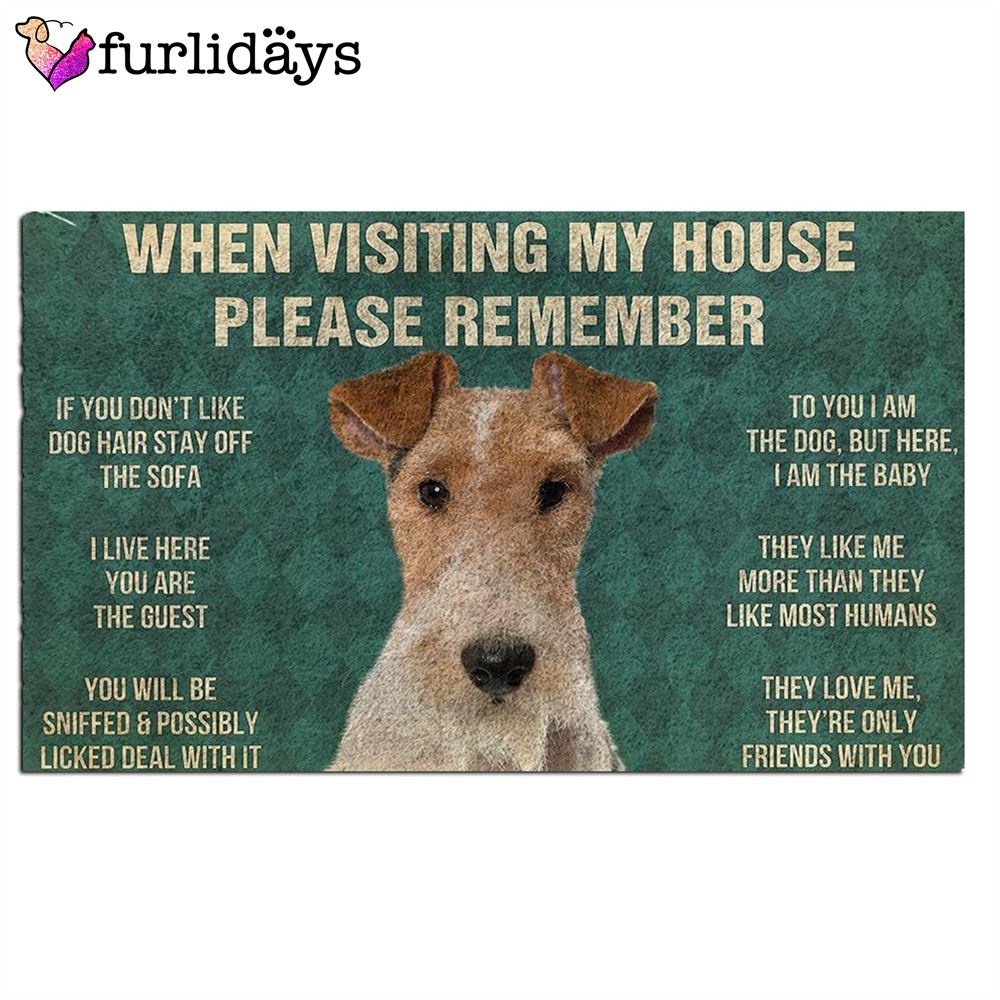 Fox Terrier s Rules Doormat Funny Doormat Christmas Holiday Gift 2