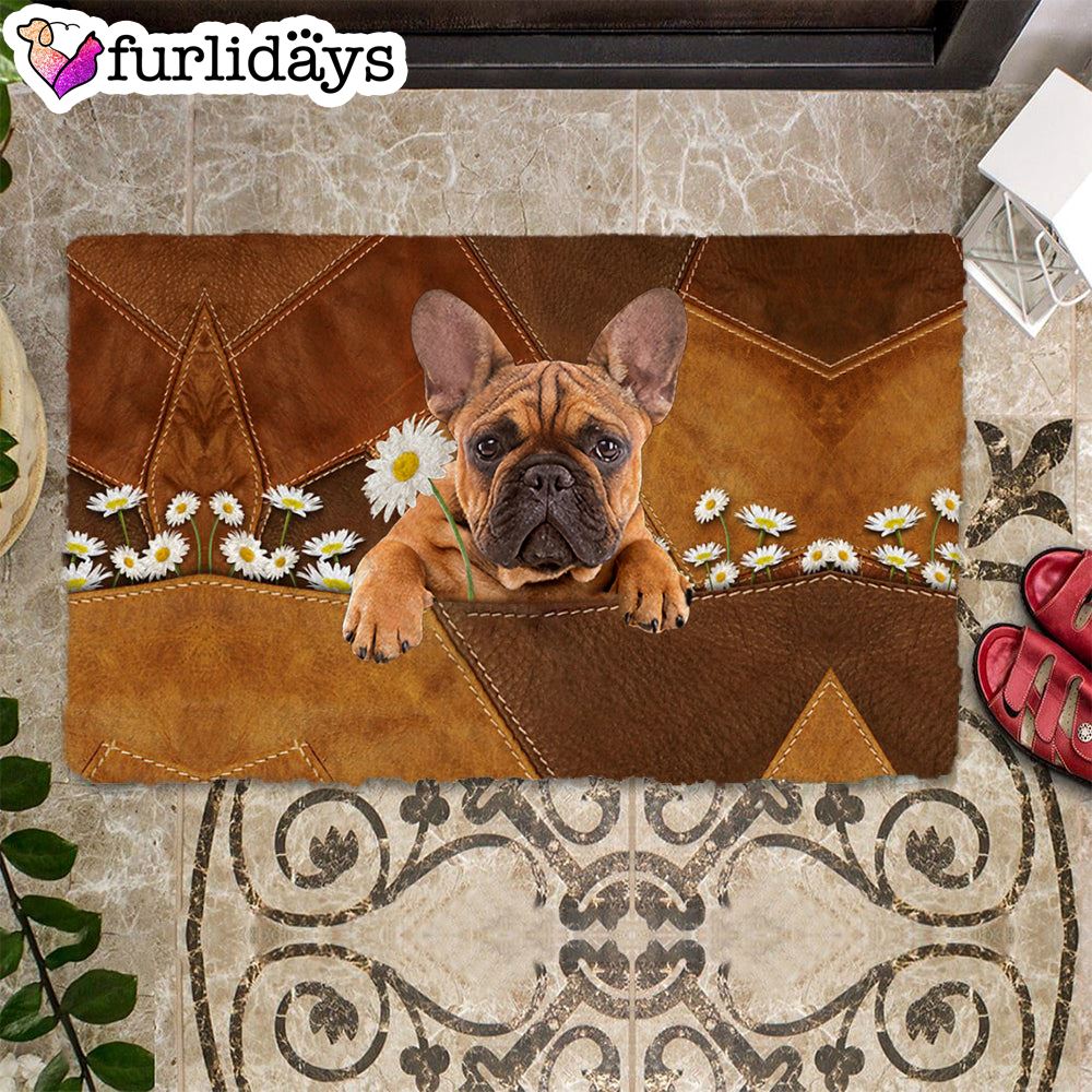 French Bulldog Holding Daisy Doormat Pet Welcome Mats Unique Gifts Doormat 1 French Bulldog Holding Daisy Doormat Pet Welcome Mats Unique Gifts Doormat 1