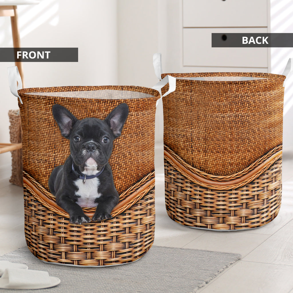 French Bulldog Rattan Texture Laundry Basket Dog Laundry Basket Christmas Gift For Her Home Decor 1 French Bulldog Rattan Texture Laundry Basket Dog Laundry Basket Christmas Gift For Her Home Decor 1