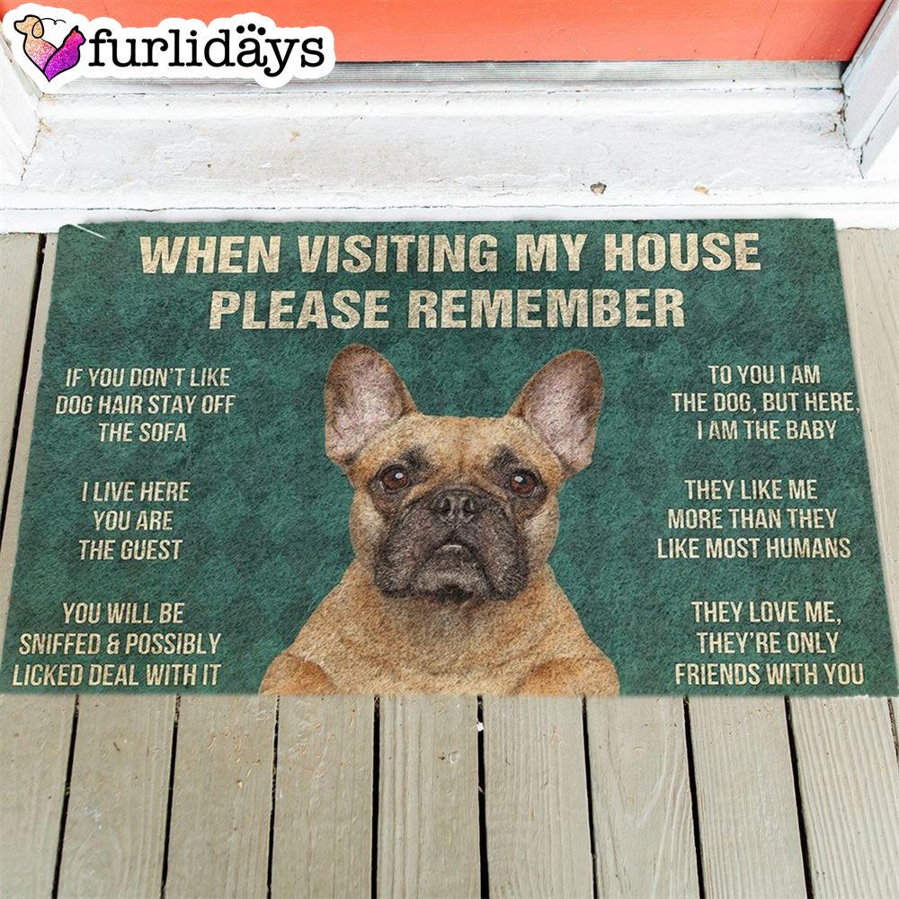 French Bulldog s Rules Doormat Funny Doormat Christmas Decor 1 French Bulldog s Rules Doormat Funny Doormat Christmas Decor 1