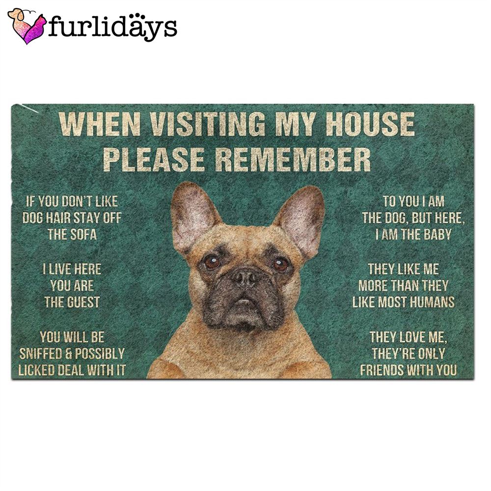 French Bulldog s Rules Doormat Funny Doormat Christmas Decor 2 French Bulldog s Rules Doormat Funny Doormat Christmas Decor 2