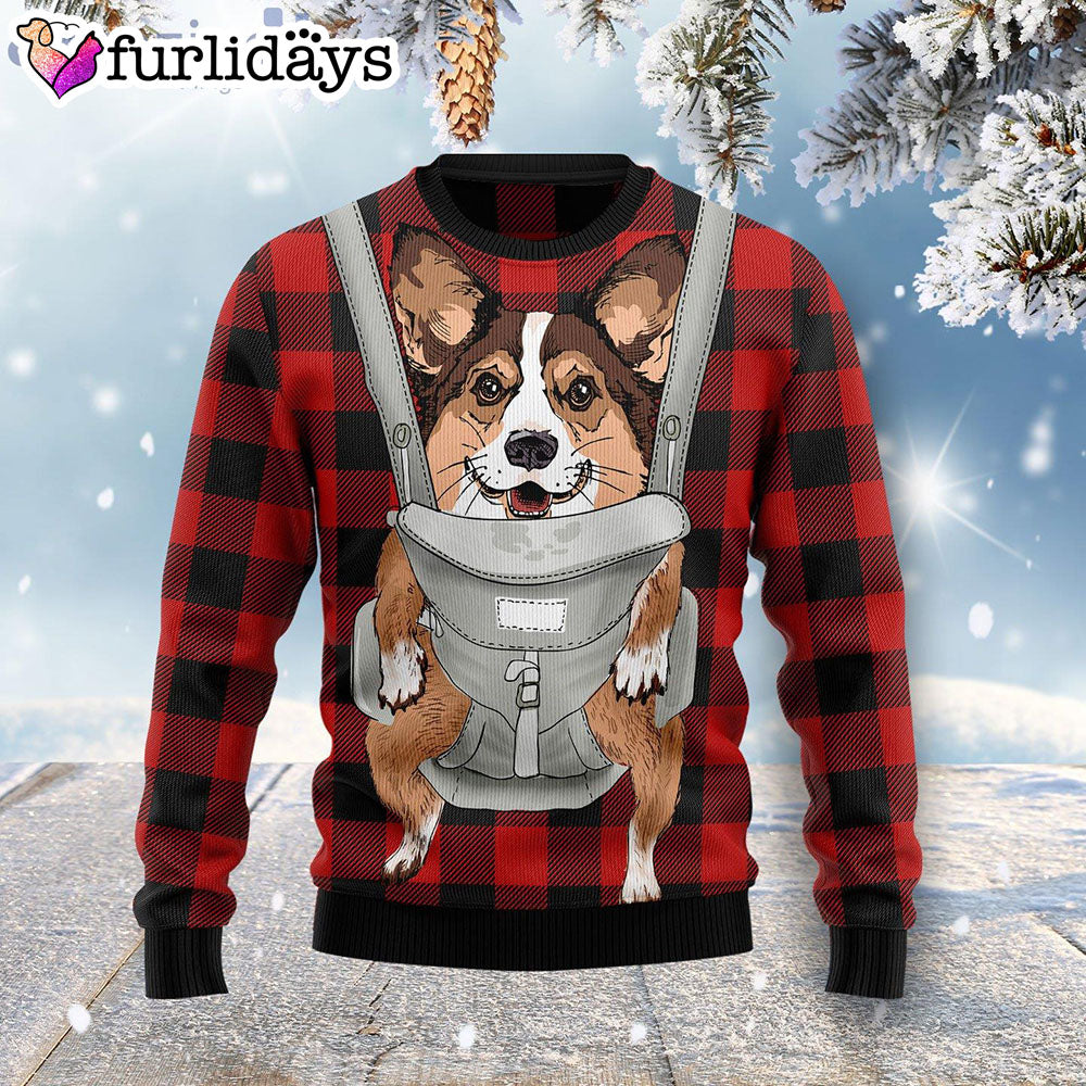 Front Carrier Dog Pembroke Welsh Corgi Ugly Christmas Sweater Christmas Gift For Pet Lovers 1 Front Carrier Dog Pembroke Welsh Corgi Ugly Christmas Sweater Christmas Gift For Pet Lovers 1