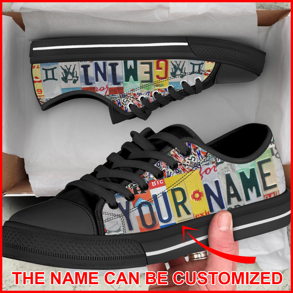 Gemini License Plates Custom Name Low Top Shoes Gemini Zodiac Sign Horoscope Shoes Lowtop Shoes Gift For Adults 2 Gemini License Plates Custom Name Low Top Shoes Gemini Zodiac Sign Horoscope Shoes Lowtop Shoes Gift For Adults 2