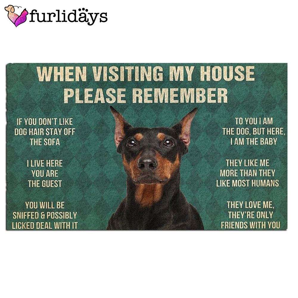 German Pinscher s Rules Doormat Funny Doormat Christmas Holiday Gift 2