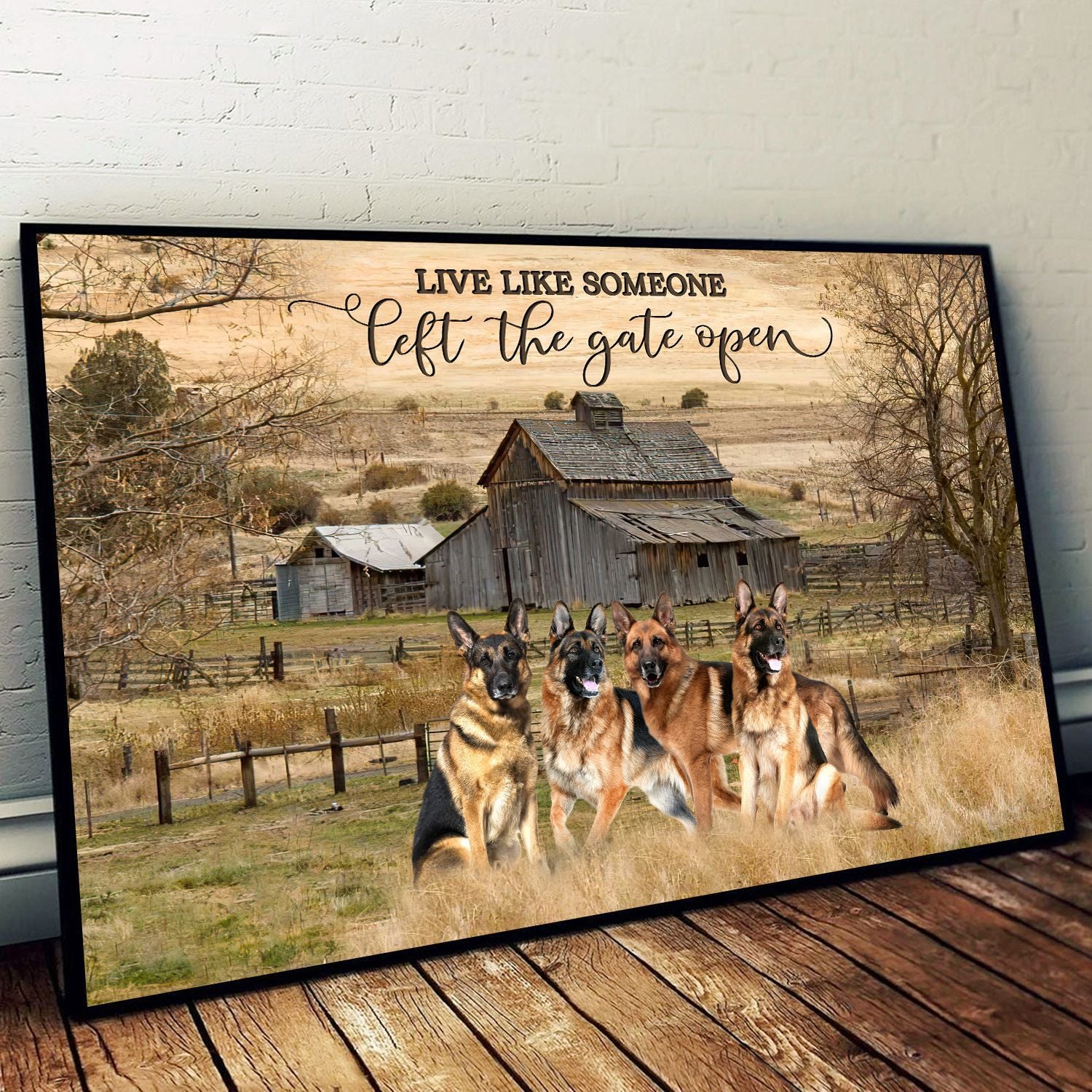 German Shepherd Live Like Someone Poster Matte Canvas Canvas Painting Gift For Dog Lovers Art For Wall 1 German Shepherd Live Like Someone Poster Matte Canvas Canvas Painting Gift For Dog Lovers Art For Wall 1