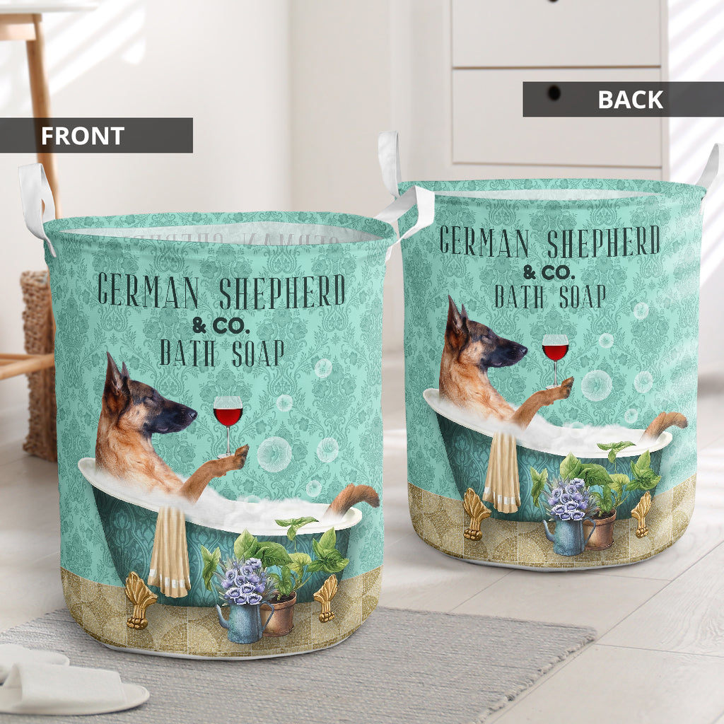 German Shepherd And Bath Soap Laundry Basket Dog Laundry Basket Christmas Gift For Her Home Decor 1 German Shepherd And Bath Soap Laundry Basket Dog Laundry Basket Christmas Gift For Her Home Decor 1