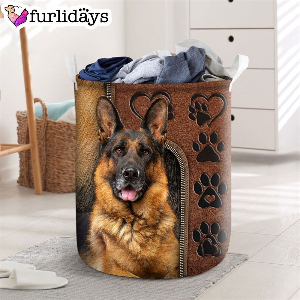 German Shepherd Laundry Basket Christmas Gift Dog Storage Basket Dog Memorial Gift 1