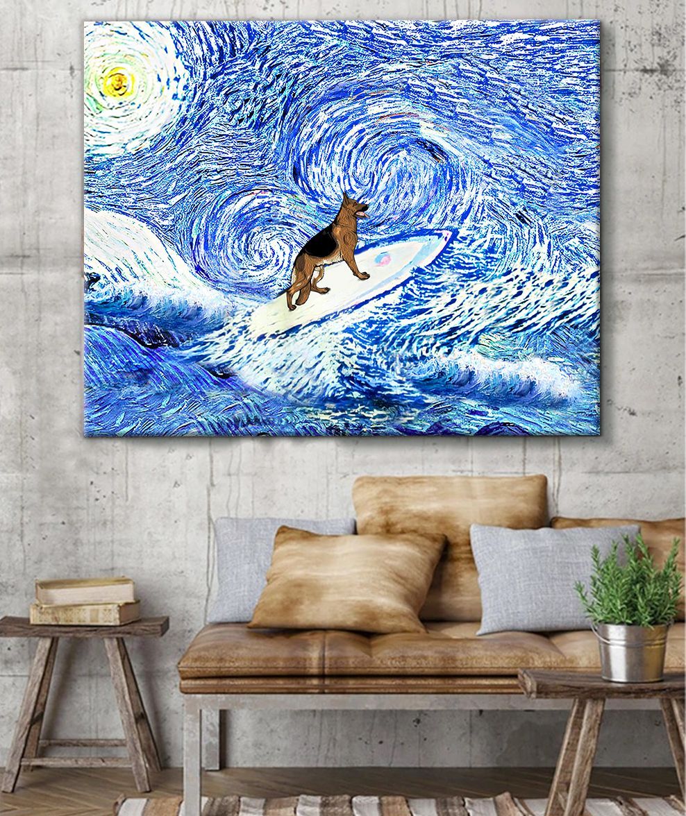 German Shepherd Matte Canvas Poster Dog Wall Art Housewarming Gifts 1 German Shepherd Matte Canvas Poster Dog Wall Art Housewarming Gifts 1
