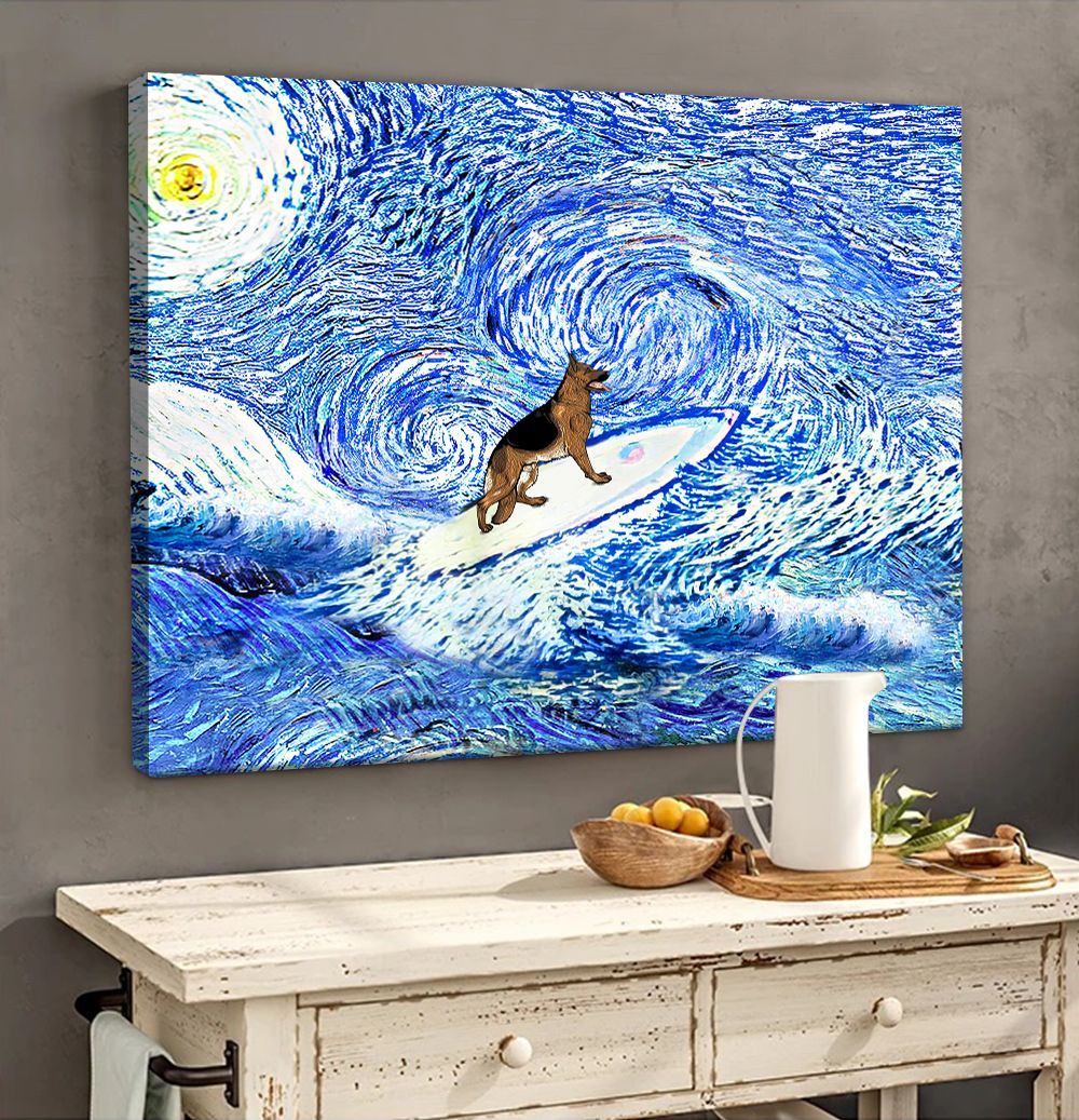 German Shepherd Matte Canvas Poster Dog Wall Art Housewarming Gifts 2 German Shepherd Matte Canvas Poster Dog Wall Art Housewarming Gifts 2