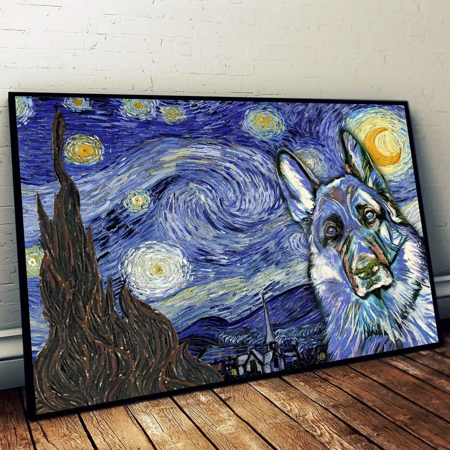 German Shepherd Poster Matte Canvas Poster To Print Gift For Dog Lovers 1