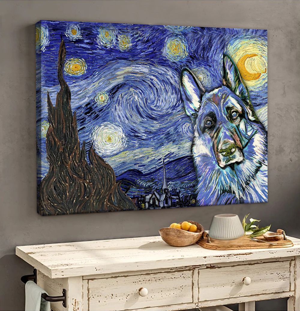 German Shepherd Poster Matte Canvas Poster To Print Gift For Dog Lovers 2