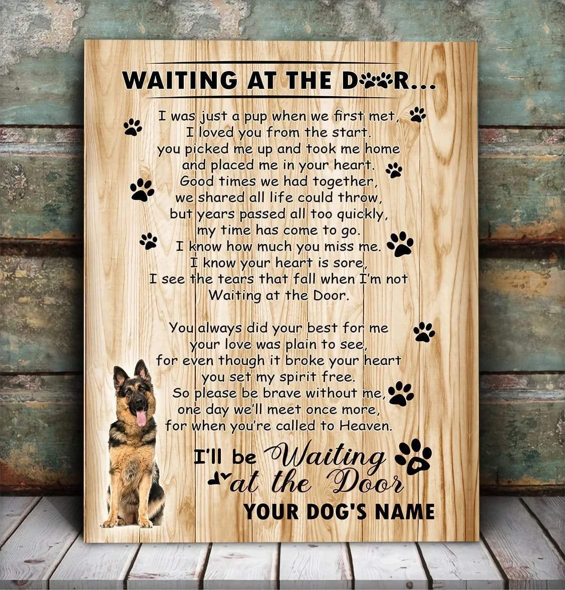 German Shepherd Waiting At The Door Personalized Matte Canvas Dog Canvas Wall Art Gift For Dog Lovers 1 German Shepherd Waiting At The Door Personalized Matte Canvas Dog Canvas Wall Art Gift For Dog Lovers 1