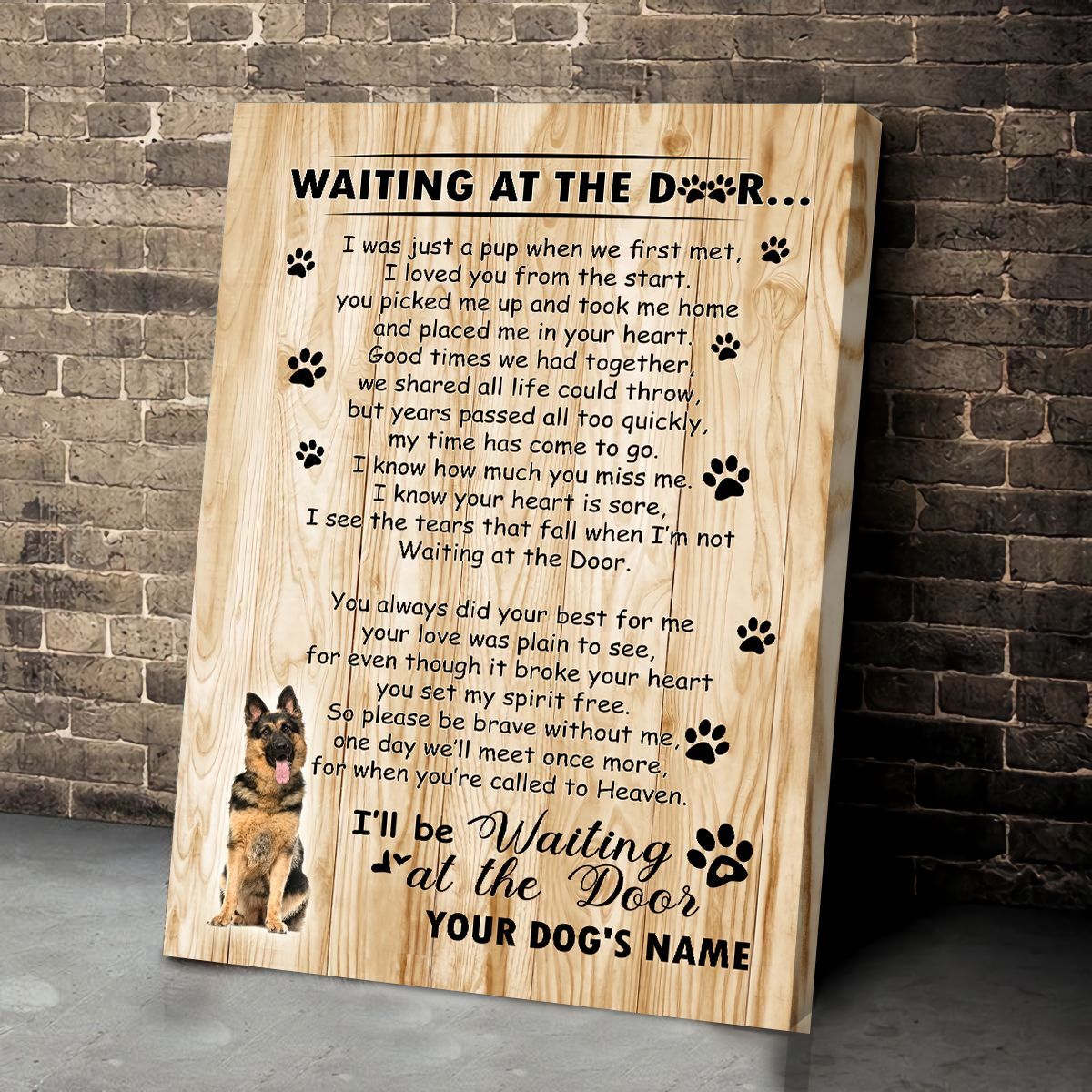 German Shepherd Waiting At The Door Personalized Matte Canvas Dog Canvas Wall Art Gift For Dog Lovers 2 German Shepherd Waiting At The Door Personalized Matte Canvas Dog Canvas Wall Art Gift For Dog Lovers 2