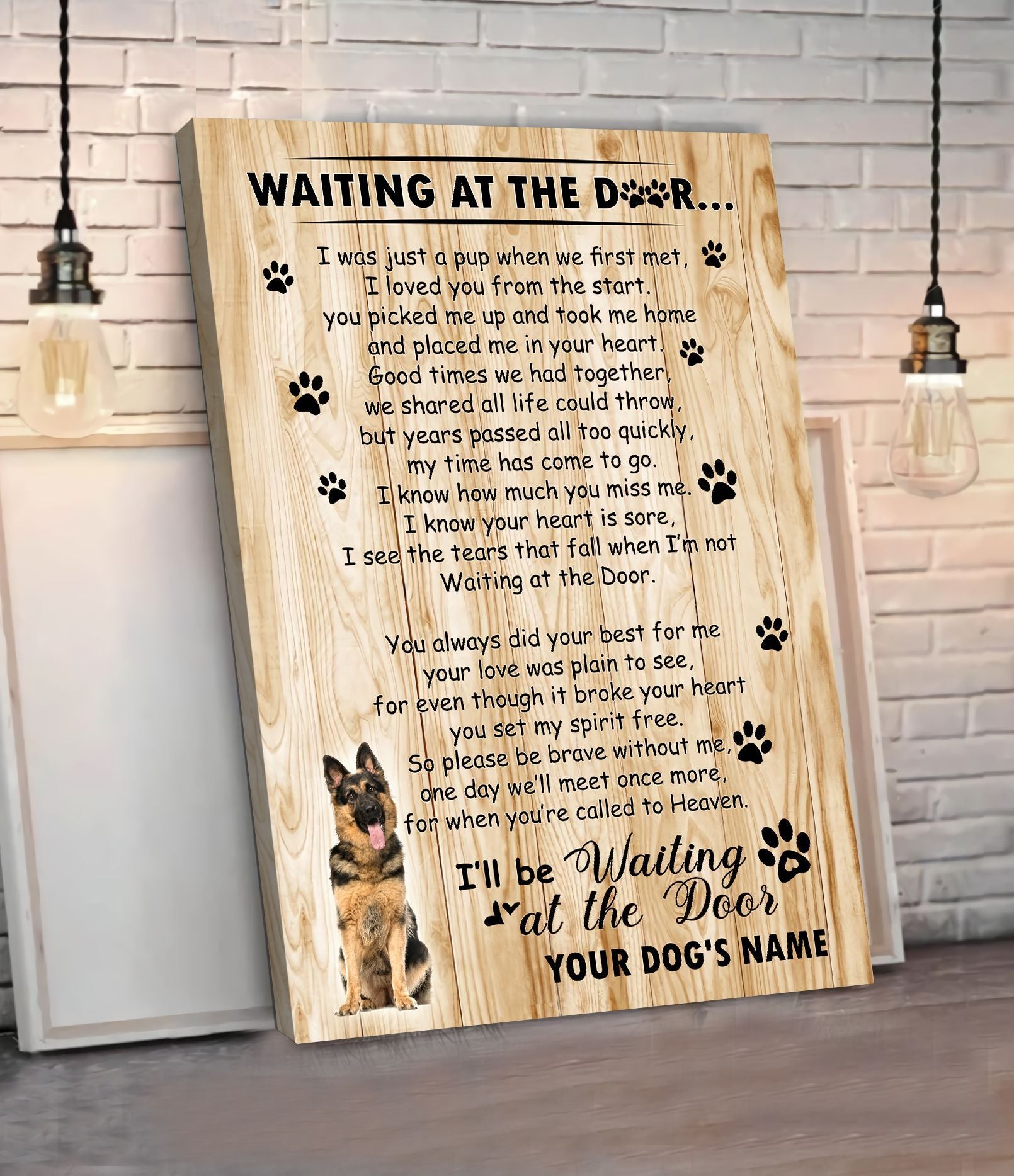 German Shepherd Waiting At The Door Personalized Matte Canvas Dog Canvas Wall Art Gift For Dog Lovers 3 German Shepherd Waiting At The Door Personalized Matte Canvas Dog Canvas Wall Art Gift For Dog Lovers 3