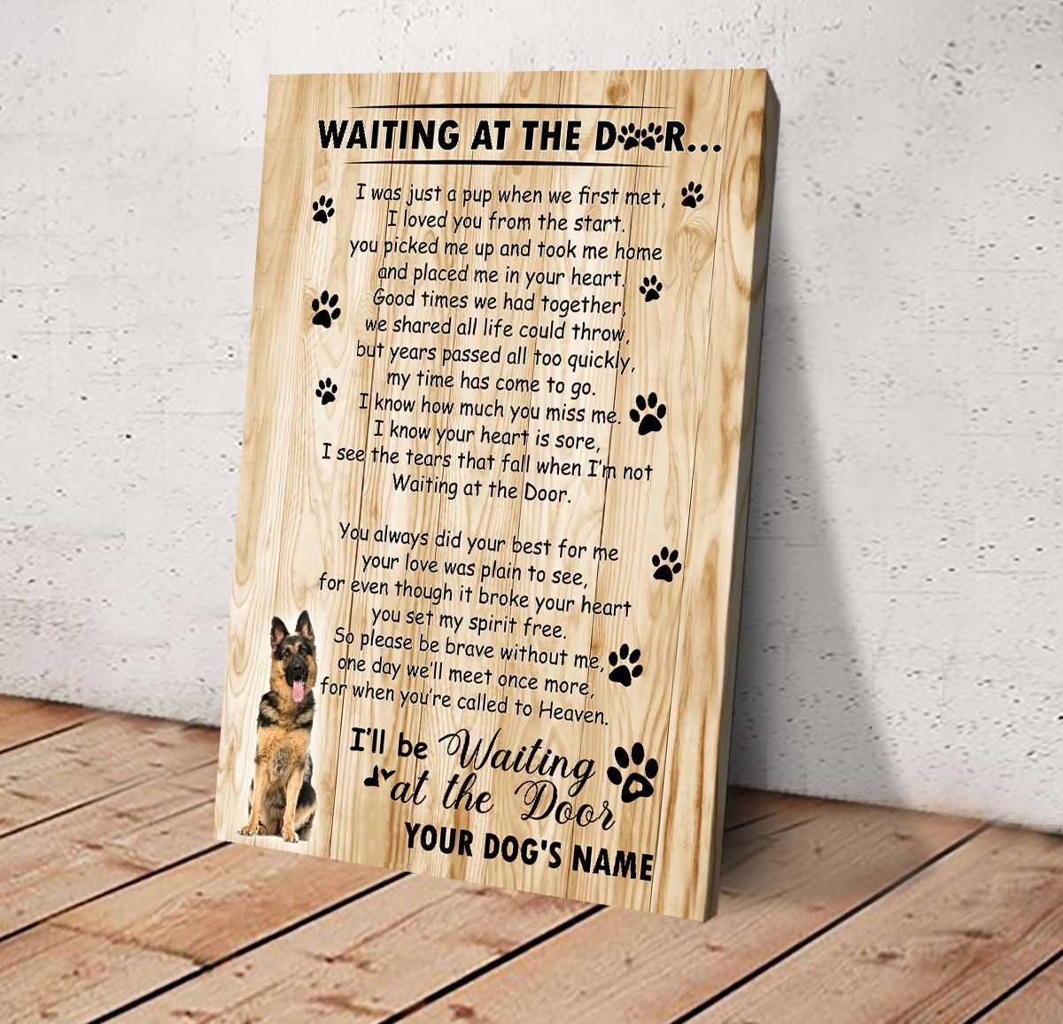 German Shepherd Waiting At The Door Personalized Matte Canvas Dog Canvas Wall Art Gift For Dog Lovers 4 German Shepherd Waiting At The Door Personalized Matte Canvas Dog Canvas Wall Art Gift For Dog Lovers 4