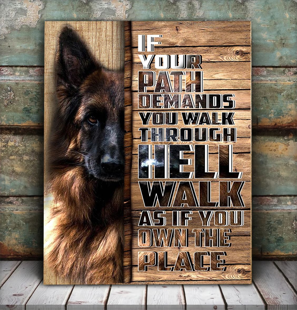 German Shepherd Walk As If You Own The Place Matte Canvas Dog Canvas Wall Art Gift For Dog Lovers 1 German Shepherd Walk As If You Own The Place Matte Canvas Dog Canvas Wall Art Gift For Dog Lovers 1