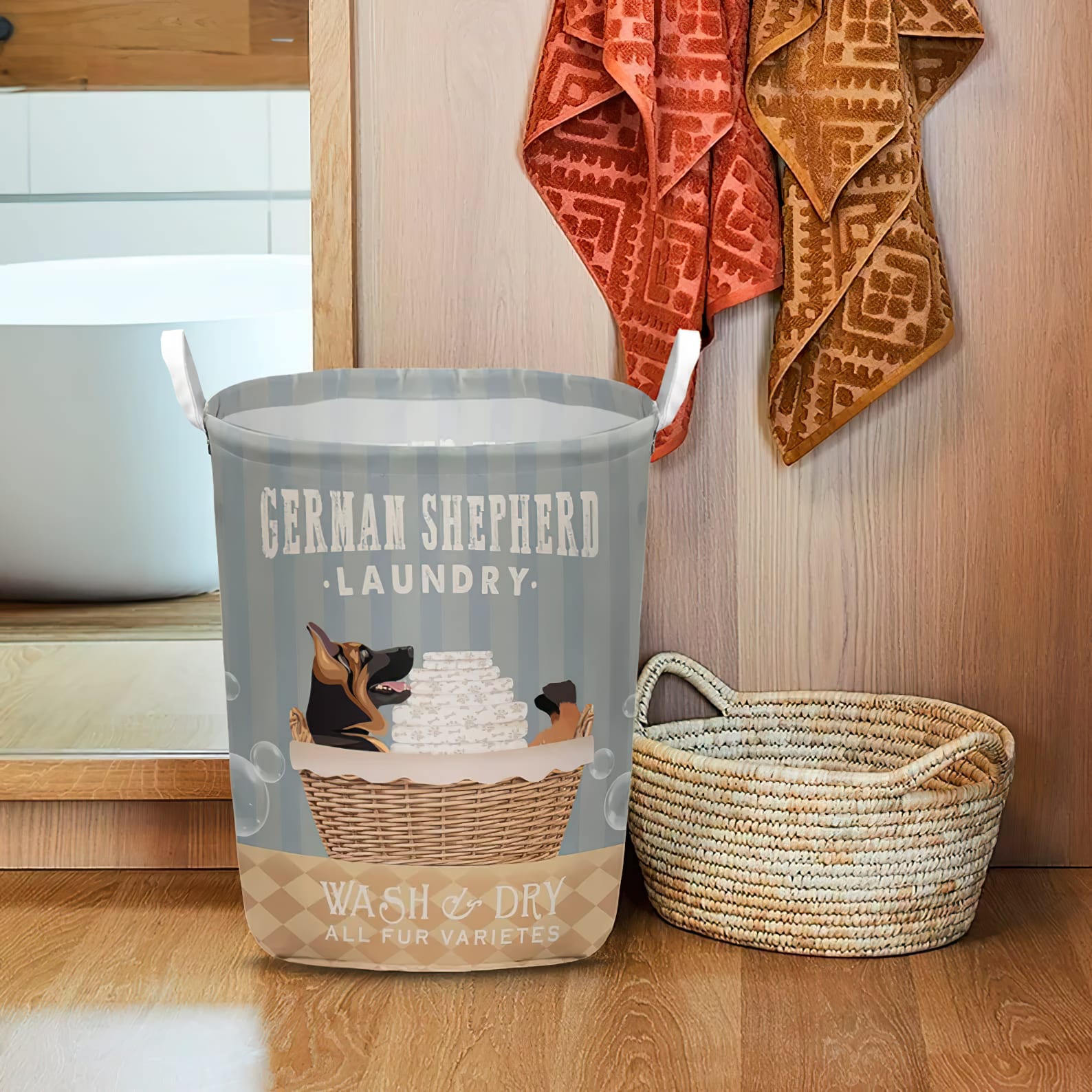 German Shepherd Wash And Dry Laundry Basket Dog Laundry Basket Christmas Gift For Her Home Decor 1 German Shepherd Wash And Dry Laundry Basket Dog Laundry Basket Christmas Gift For Her Home Decor 1
