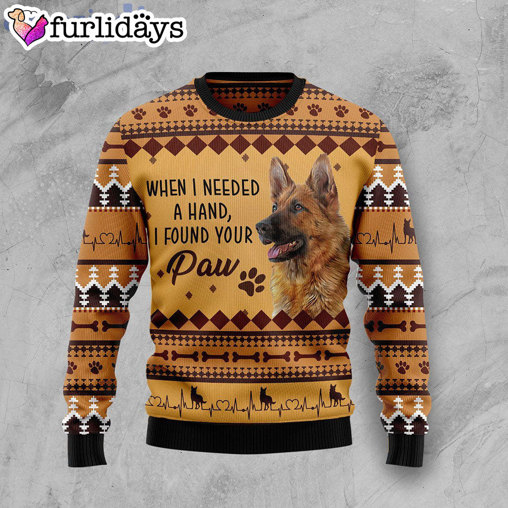 German Shepherd When I Need A Hand Dog Lover Ugly Christmas Sweater Dog Memorial Gift 1 German Shepherd When I Need A Hand Dog Lover Ugly Christmas Sweater Dog Memorial Gift 1