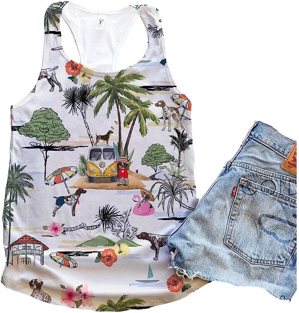 German Shorthaired Pointer Dog Hawaii Beach Retro Tank Top Summer Casual Tank Tops For Women Gift For Young Adults 1 askvu2 German Shorthaired Pointer Dog Hawaii Beach Retro Tank Top Summer Casual Tank Tops For Women Gift For Young Adults 1 askvu2