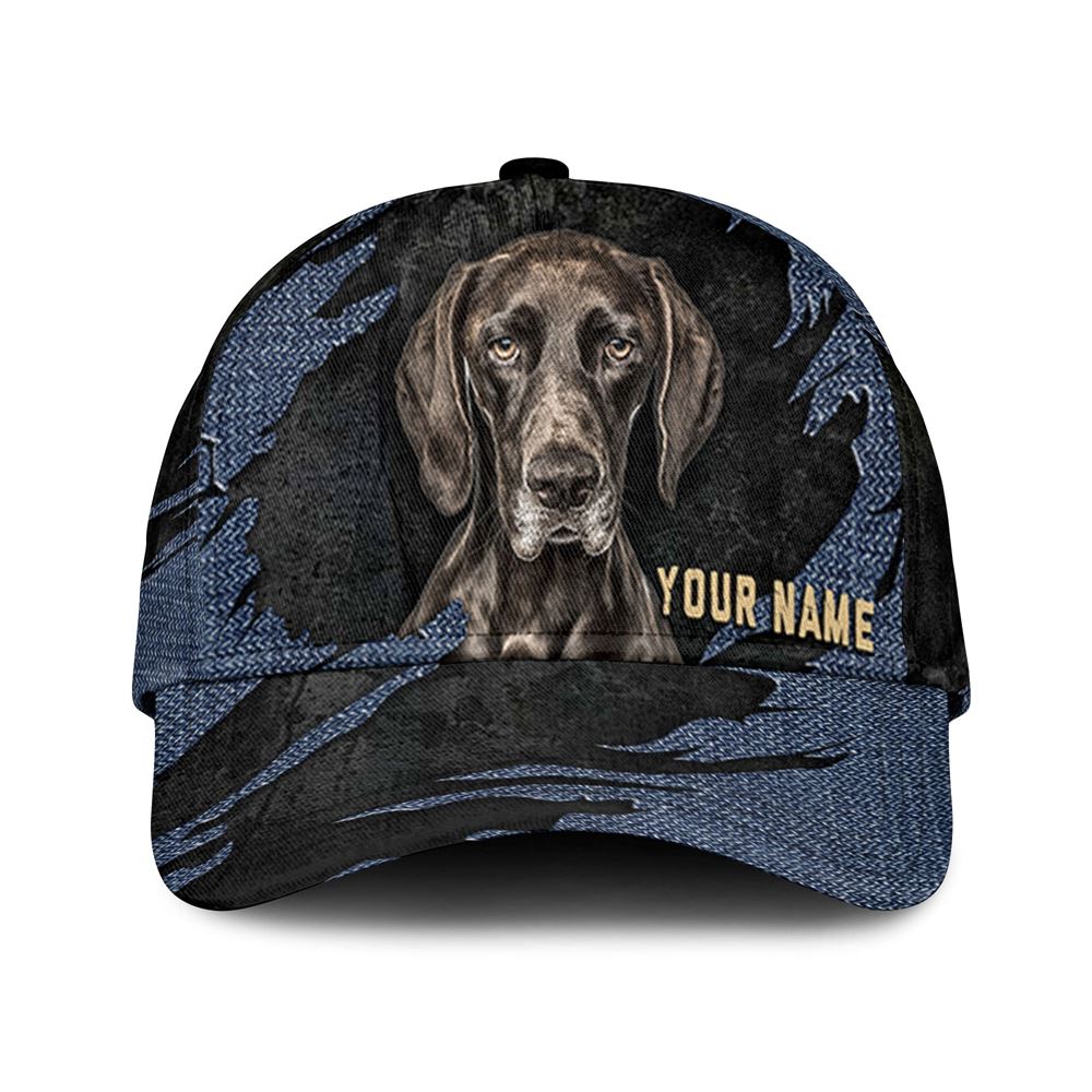 German Shorthaired Pointer Jean Background Custom Name Cap Classic Baseball Cap All Over Print Gift For Dog Lovers 1 thmt86 German Shorthaired Pointer Jean Background Custom Name Cap Classic Baseball Cap All Over Print Gift For Dog Lovers 1 thmt86