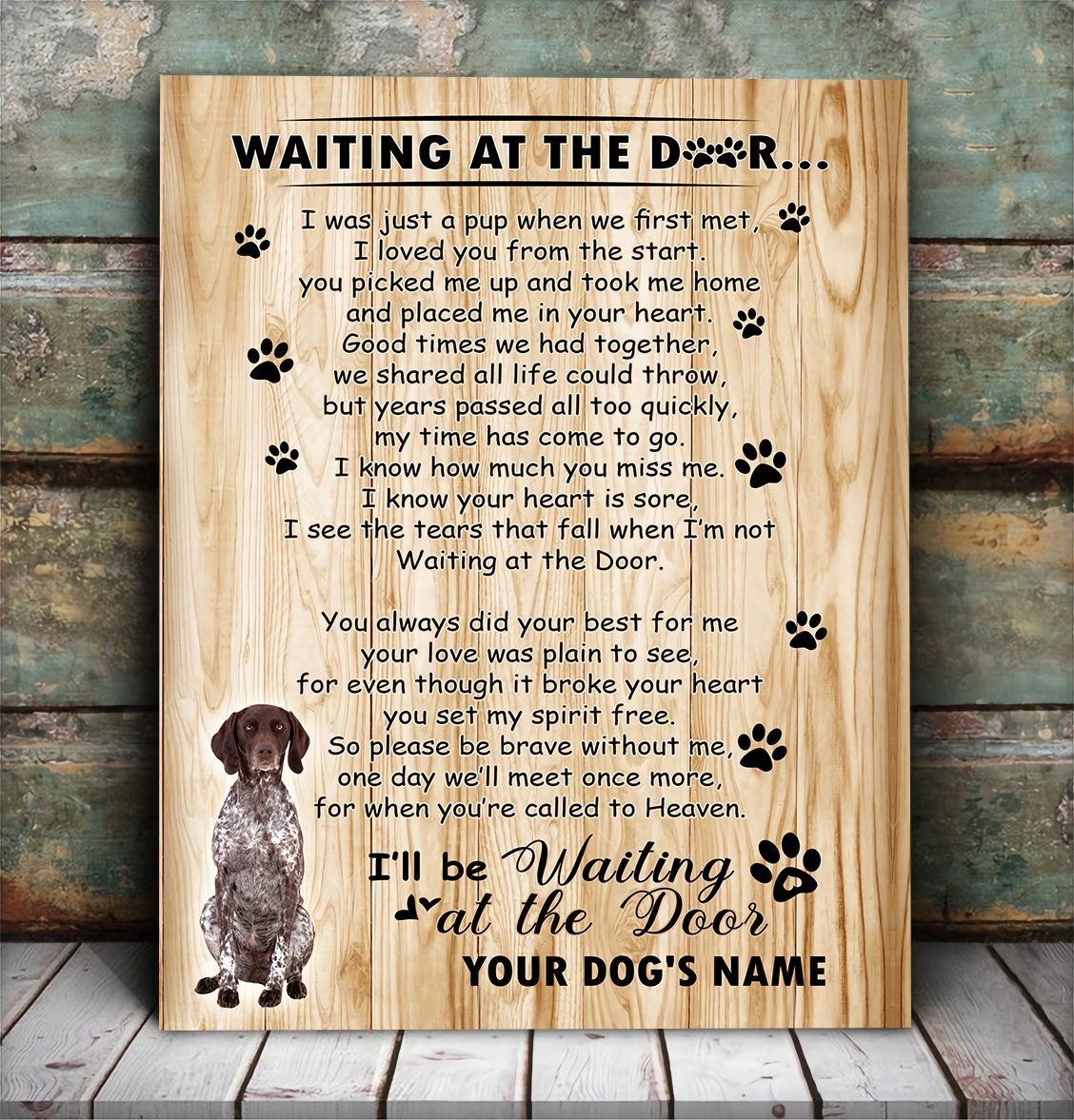 German Shorthaired Pointer Waiting At The Door Personalized Matte Canvas Dog Canvas Wall Art Gift For Dog Lovers 2 German Shorthaired Pointer Waiting At The Door Personalized Matte Canvas Dog Canvas Wall Art Gift For Dog Lovers 2
