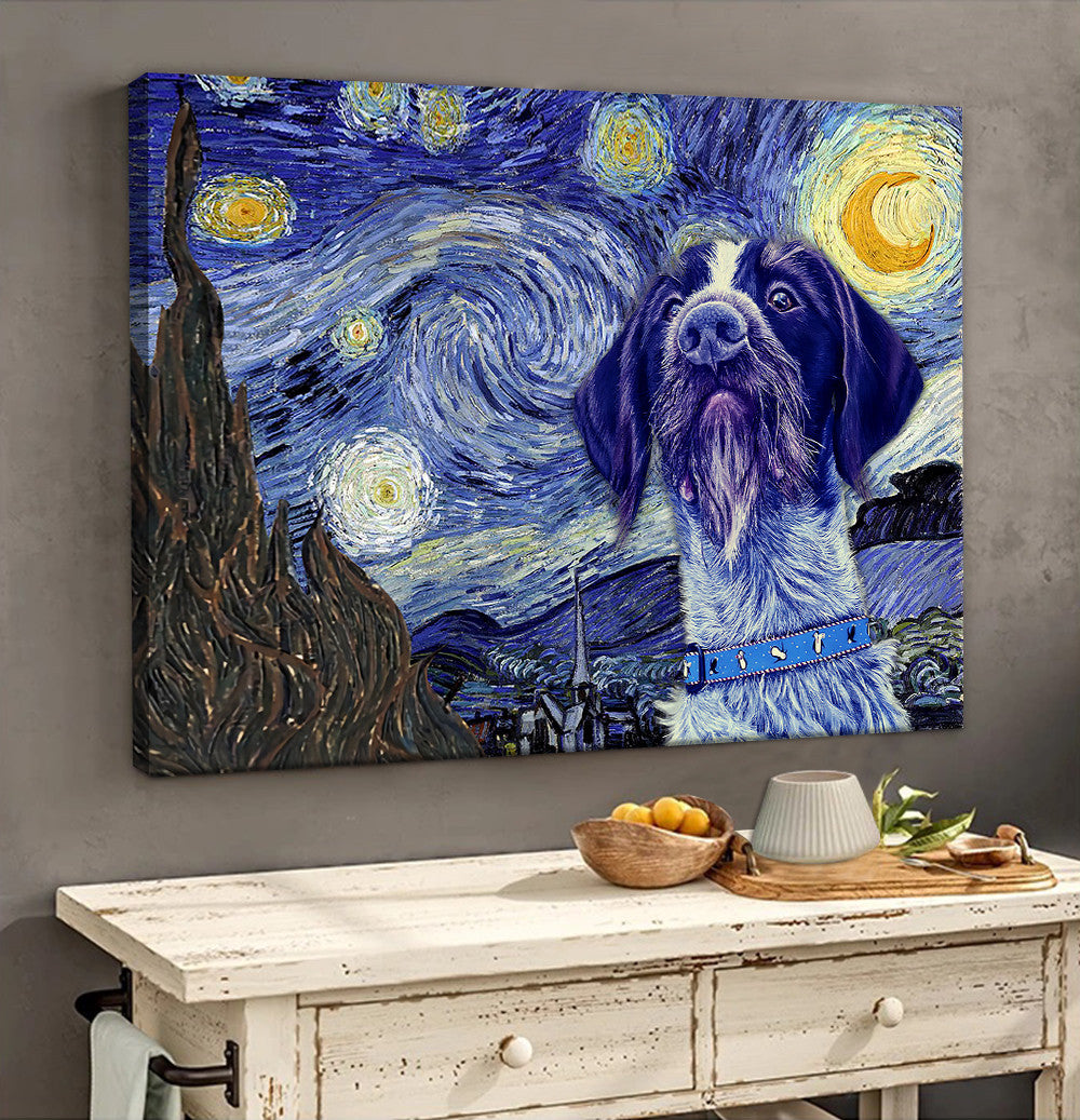 German Wirehaired Pointer Poster Matte Canvas Dog Wall Art Prints Painting On Canvas 2
