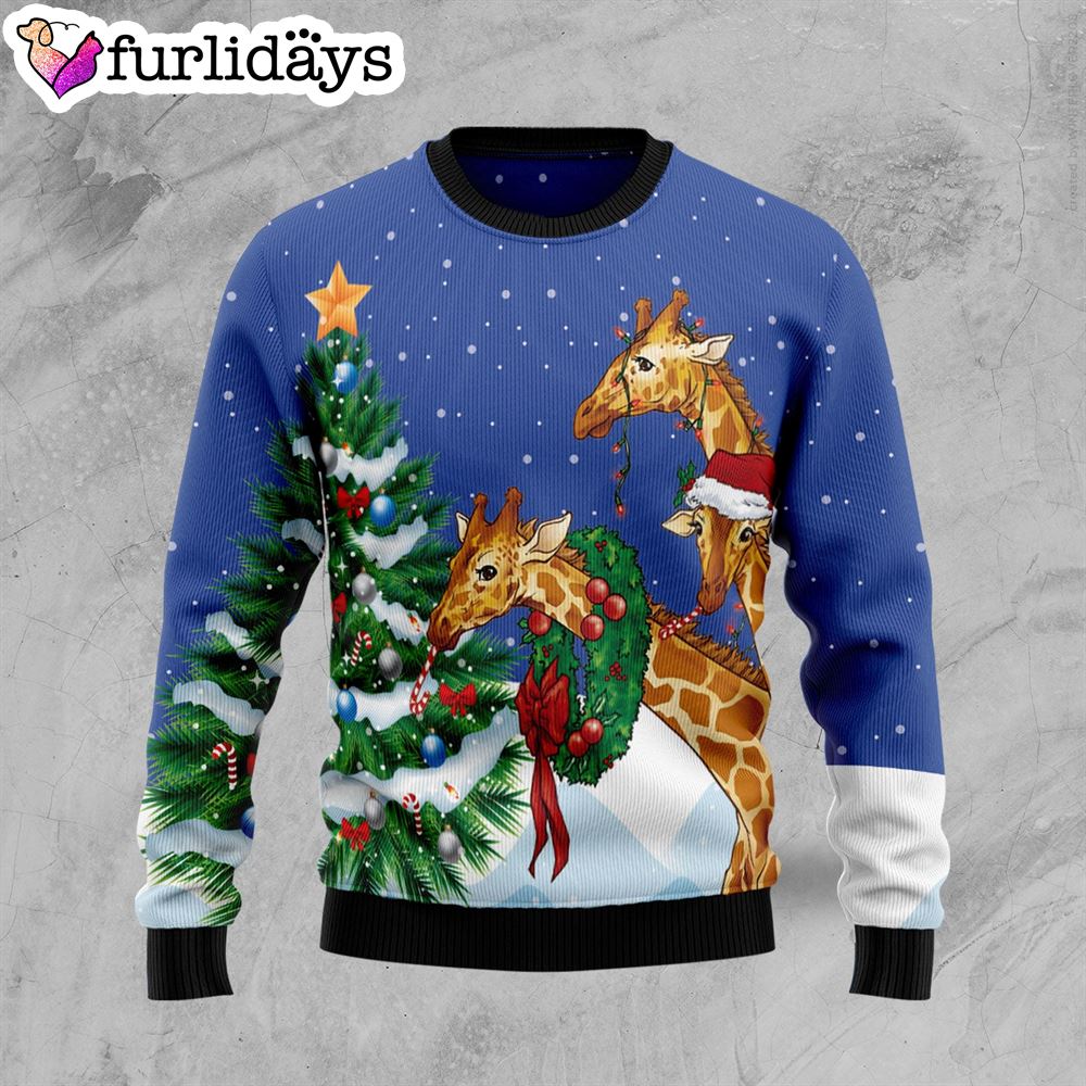 Giraffe Family Xmas Ugly Christmas Sweater Gift For Pet Lovers Lover Xmas Sweater Gift 1 Giraffe Family Xmas Ugly Christmas Sweater Gift For Pet Lovers Lover Xmas Sweater Gift 1