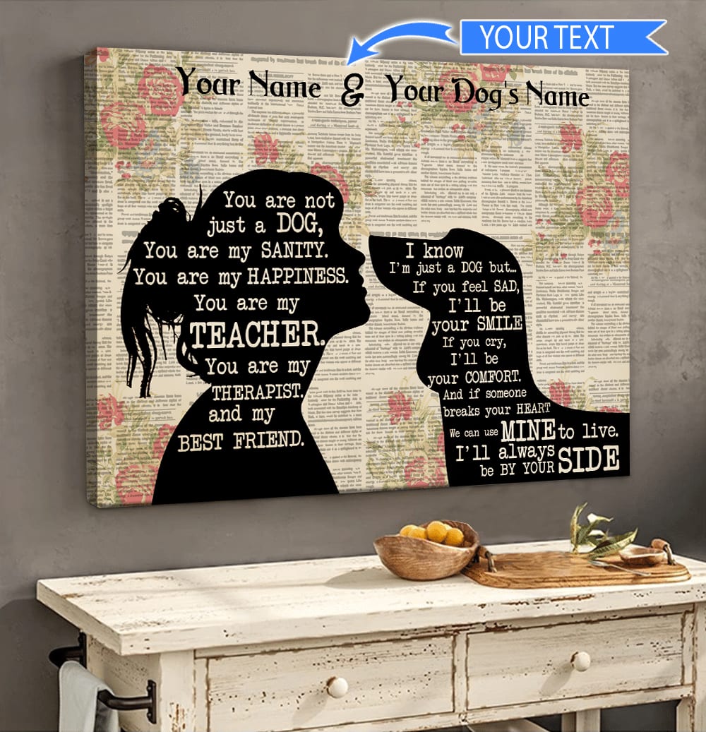 Girl And Dachshund Personalized Poster Matte Canvas Canvas Painting Gift For Dog Lovers Art For Wall 1 Girl And Dachshund Personalized Poster Matte Canvas Canvas Painting Gift For Dog Lovers Art For Wall 1