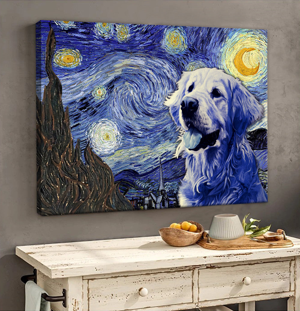 Golden Retriever Poster Matte Canvas Dog Wall Art Prints Painting On Canvas 2