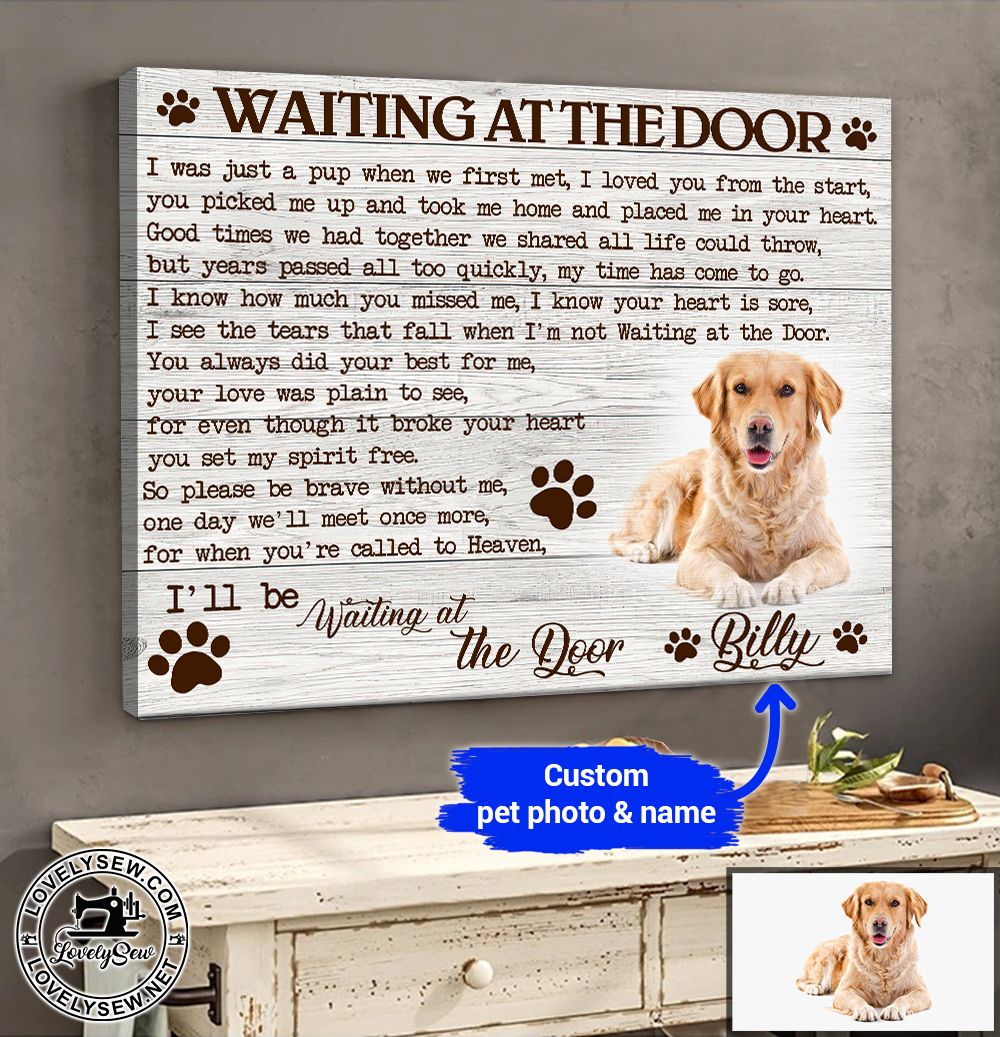 Golden Retriever Waiting At The Door Personalized Poster Matte Canvas Canvas Painting Gift For Dog Lovers Art For Wall 1 Golden Retriever Waiting At The Door Personalized Poster Matte Canvas Canvas Painting Gift For Dog Lovers Art For Wall 1